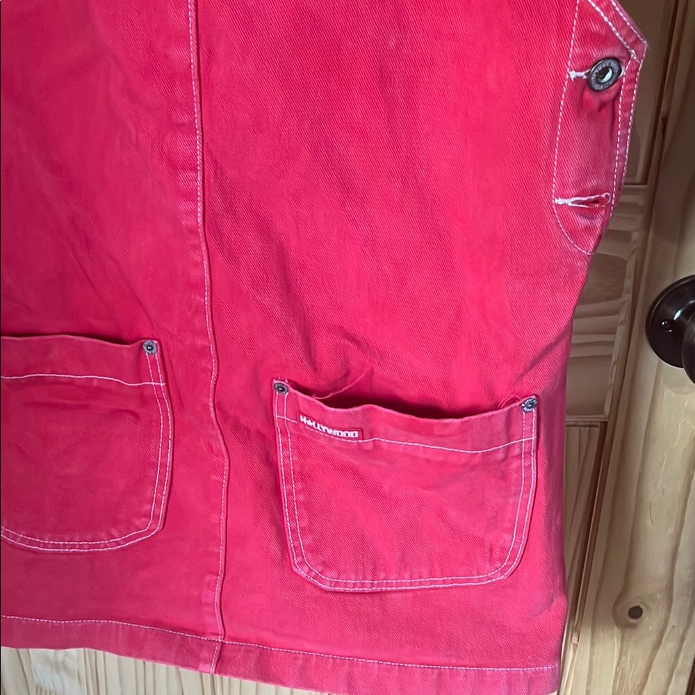 Hollywood Women's Red Midi Overall Dress - Picture 4 of 5